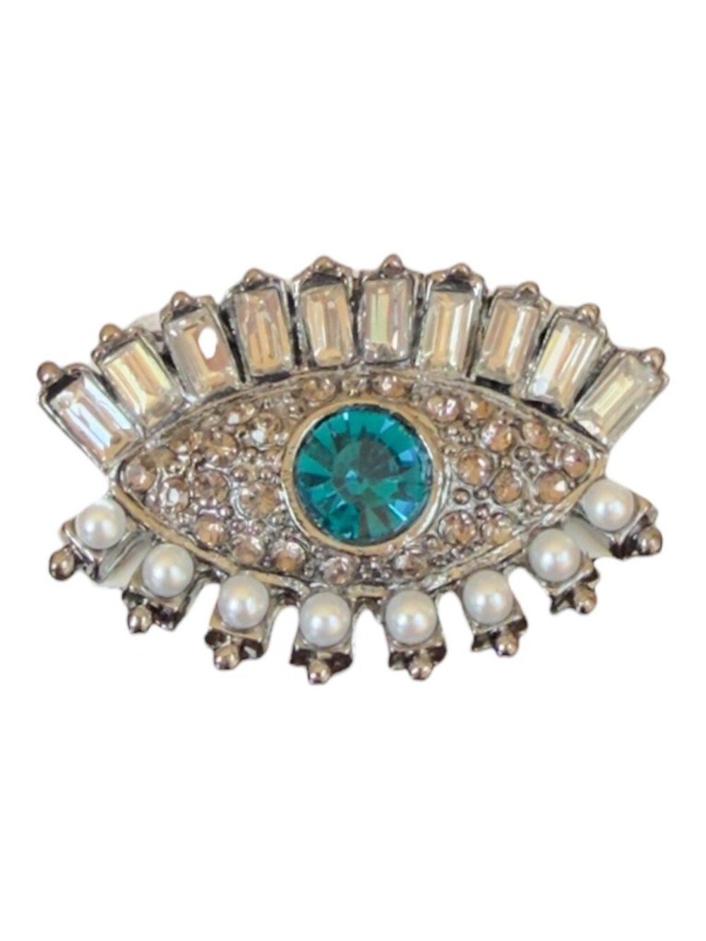 Colorful Evil Eye Crystal Rhinestone Brooch Pin NWT - Picture 2 of 3